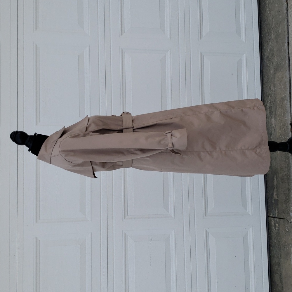 Vintage London Fog Combed Cotton Belted Trench Coat Size 8 Petite USA Classic - Picture 3 of 16